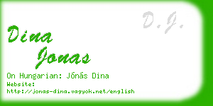 dina jonas business card