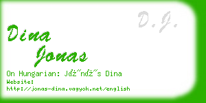 dina jonas business card